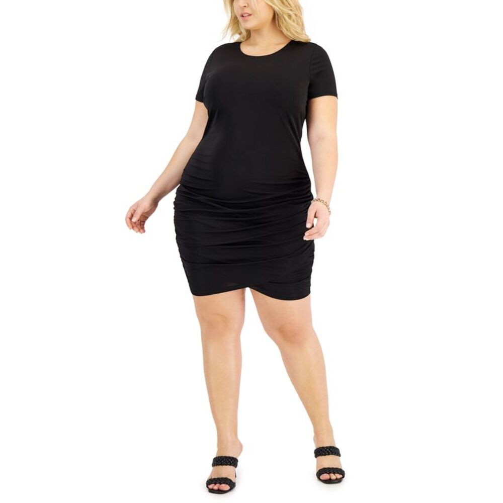 INC International Concepts Plus Size Ruched Bodycon Dress